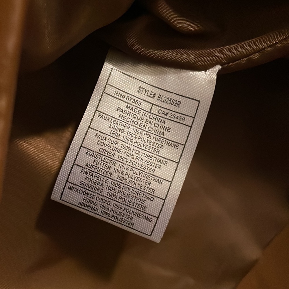 Steve Madden brown leather jacket - Picture 6 of 6